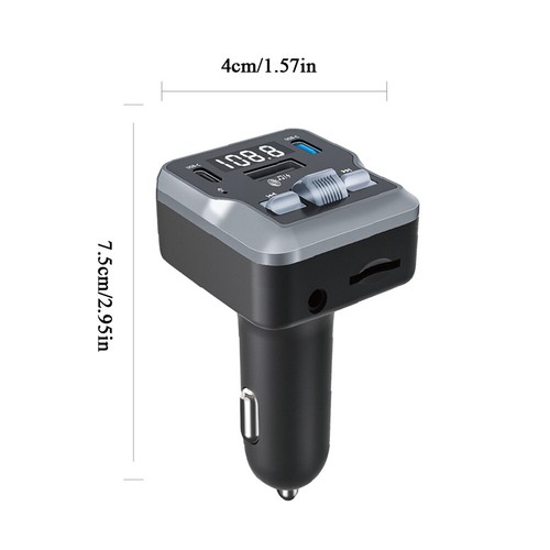 Wireless Bluetooth-Sender Mp3 Radio Radio Radio Usb-C Ladegerät An -? - Picture 2 of 13