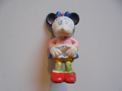 Alte Figur: Minnie Maus, Höhe ca. 4,5 cm