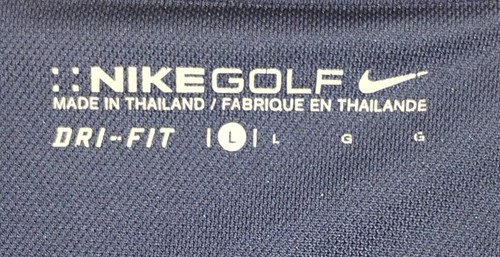 Nike Golf Men's Large Dri Fit Short Sleeve Blue Polo Heritage Palms Gold & C.C. - Picture 2 of 5