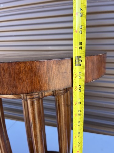 Palecek Brown Wooden Bamboo Side Coffee Table Base With Inlaid Decor 24" Tall - Picture 17 of 18