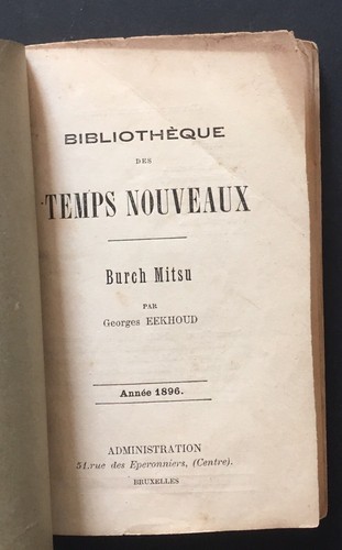 rare EO GEORGES EEKHOUD : BURCH MITSU 1896 - Picture 3 of 3