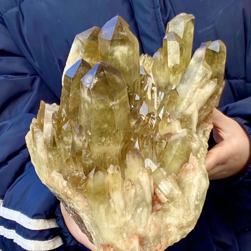 11.28LB Natural yellow Quartz Stone Crystal Cluster Healing Stones Mineral - Picture 7 of 12