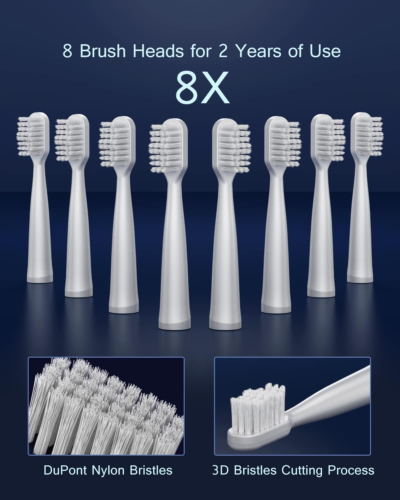High Vibration Sonic Electric Toothbrush for Adults with 2 Minutes Smart Timer, - Picture 7 of 12