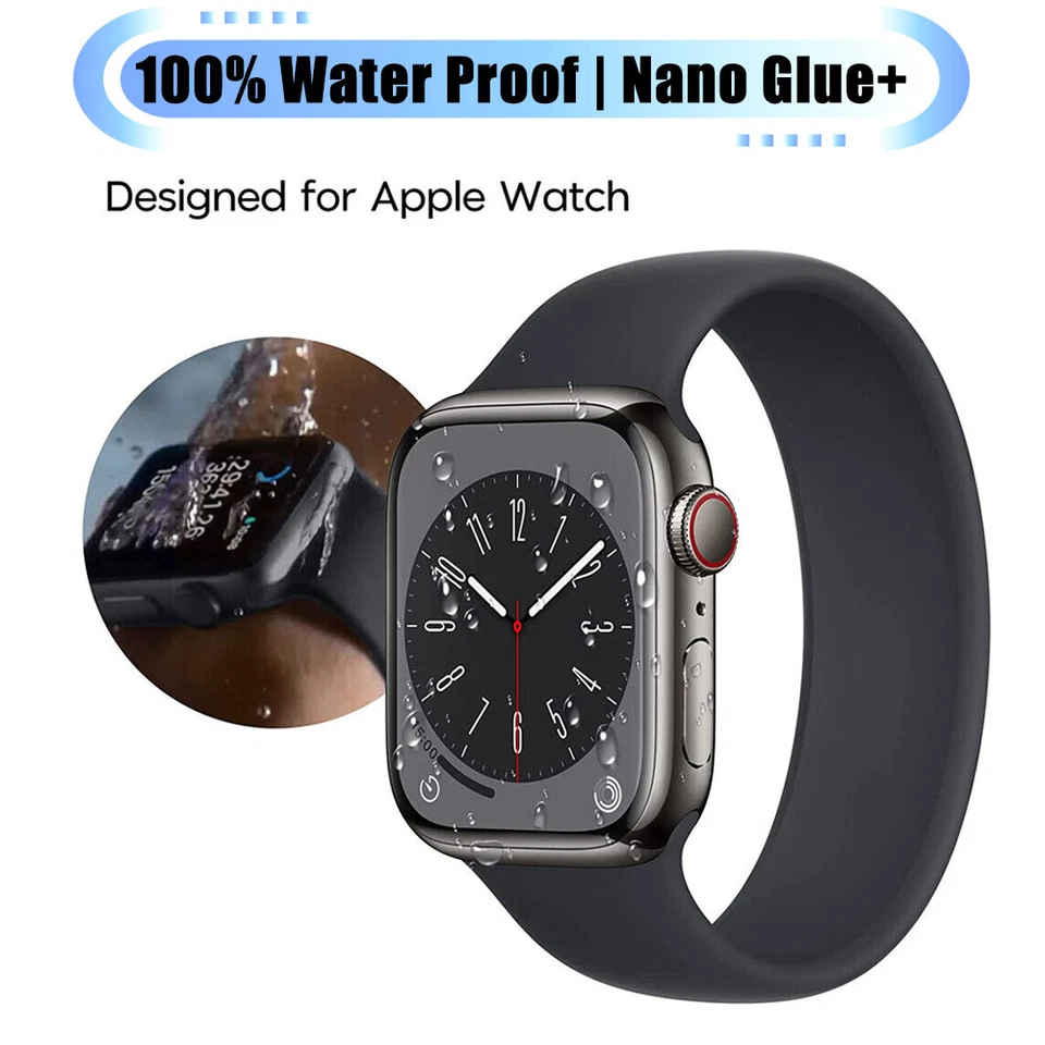 Protector de pantalla de vidrio templado para Apple Watch Series 9 8 7 6 5 4 SE 40/41/44/45 Foto 4 de 4