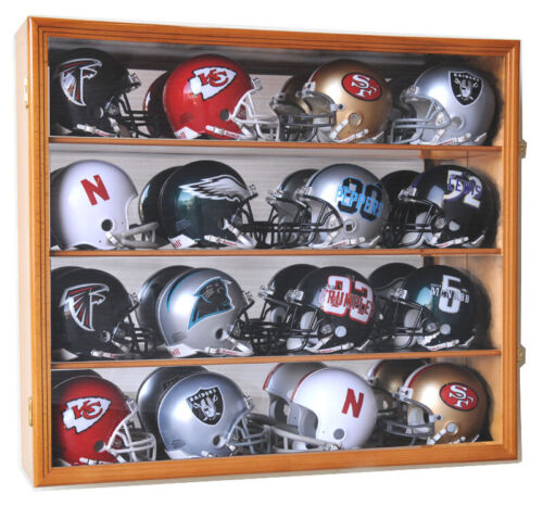 16 Riddell Mini Helmet Helmets Display Case Cabinet Wall Rack NFL Football - Picture 4 of 18