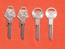 4  CHARGER SUPERBEE CUDA DUSTER MOPAR NOS KEY BLANKS 1969 - 1974