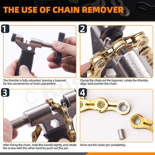 12Pcs Bike Chain Repair Tool Kit, Bike Link Pliers, Bike Chain Breaker Splitt... - Picture 5 of 7