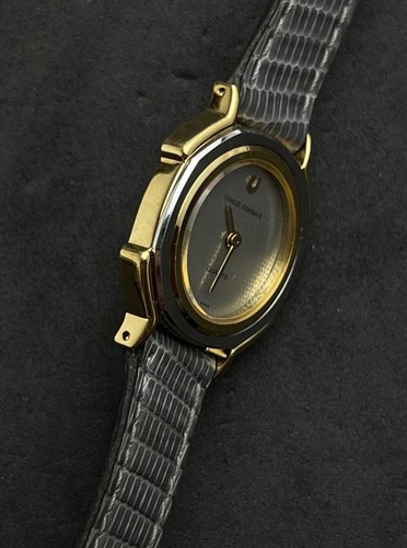 Vtg New 1980 CHARLES JOURDAN II Women’s 24mm Swiss Quartz Watch Gold SS Lizard - Picture 8 of 16
