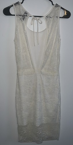 Damen Spitzenkleid creme/elfenbein, rückenfrei Boho Gr. Small Hochzeit, Party - Bild 10 von 10