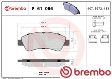 Brembo P61066X Bremsbelagsatz für Scheibenbremse Bremsbelagsatz 