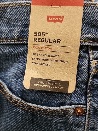 Levi's 505 Regular Men's Blue Straight Leg Jeans Size 30 x 32 - Picture 1 of 4