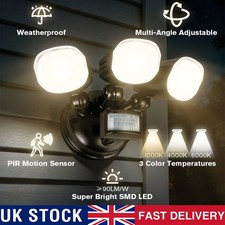 270° Motion Sensing Security Light Wired Outdoor 2/3-Head LED Flood Light Wired
