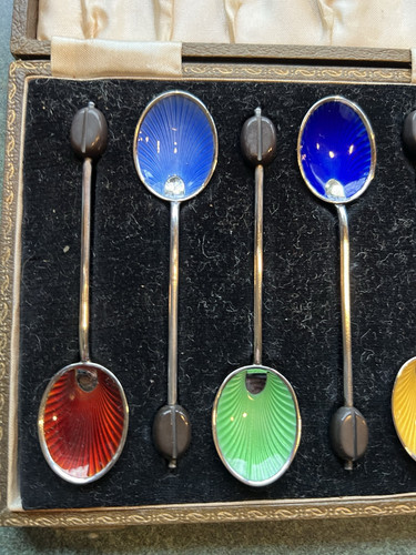 Art Deco Silver Demitasse Spoons (6) - Picture 3 of 7