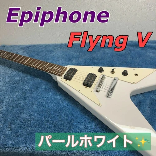 Epiphone Flying V Electric Guitar Pearl White Rare Used Vintage Guitar