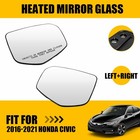 For 2016-2021 Honda Civic Heated View Mirror Glass Left Right Side HO1324127 2PC