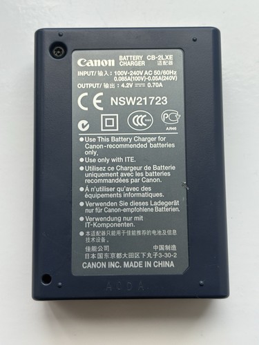 Canon CB-2LVE Battery Charger for Ixus/Powershot Models & NB-4L Battery - Picture 2 of 2