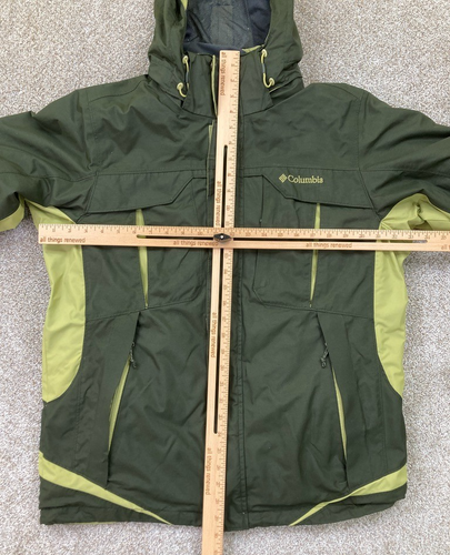 Columbia Jacket Men's Medium Green Internal Fleece Hooded Bugaboo Ski Omni-Tech - Picture 4 of 13