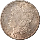 1881-S Morgan Silver Dollar PCGS MS64 - Toning, Rattler Holder