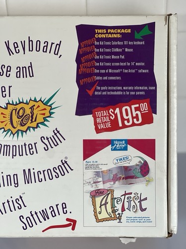 Kid Tronic Color Keys Keyboard & Mouse (1994) 5 Pin Connector Mechanical VGC - Afbeelding 12 van 17