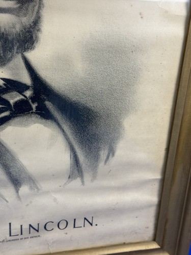 C.1870 Abraham Lincoln Litografía "Pronunciada por Robert T. Lincoln, Mejor Semejanza..." - Imagen 8 de 16