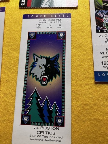 Kevin Garnett Timberwolves Ticket Lot H.O.F - Picture 5 of 7