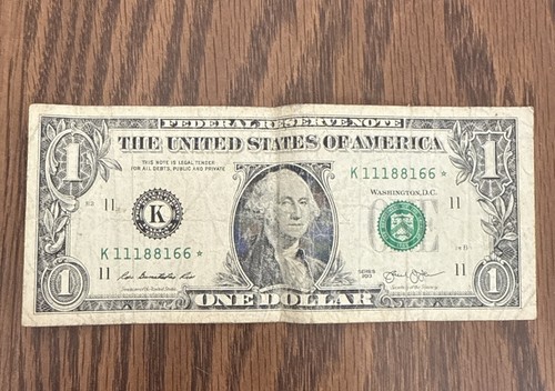 2013 Series $1 Star Note 11188166 Serial Number, Fancy