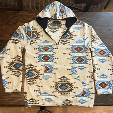 Rebels & Nomads Fleece Hoodie AZTEC print  size LARGE LONG