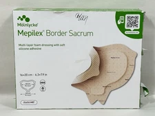 Mepilex Border Sacrum Soft Box of SIX 6 Silicone Foam Dressing - 6.3" x 7.9"