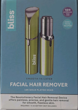 bliss Facial Hair Remover Gold-Plated Cordless Green Silver for Women
