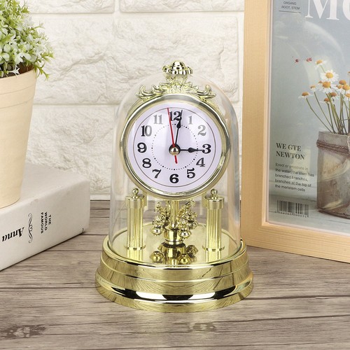 Europäischer Stil Retro Wohnzimmer Uhr Antik Silent Tisch Uhr Standuhr Gold+ - Bild 21 von 23