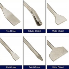 SDS Plus Hammer Drill Chisel Set, Rotary Hammer Bits for Tile Masonry Concrete