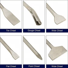 SDS Plus Hammer Drill Chisel Set, Rotary Hammer Bits for Tile Masonry Concrete