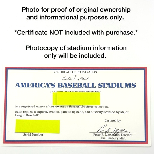 VTG Danbury Mint New York Mets Shea Stadium Ballpark Replica Unused Original Box - Picture 17 of 21