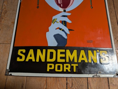 Letrero Sandeman Port esmaltado/metal - bar restaurante publicidad café bistró pub - Imagen 18 de 24