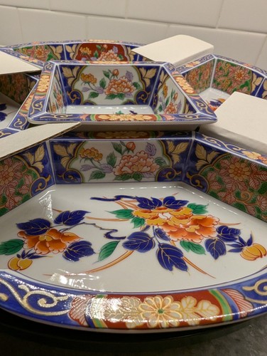 De colección Dinastía Imari Aperitivo Dividido Giratorio Lazy Susan 5 Sección Japón, Nuevo en Caja - Imagen 5 de 6