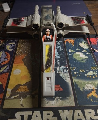 Vintage 1978 KENNER Star Wars Battle Damaged X WING Fighter working sound/light