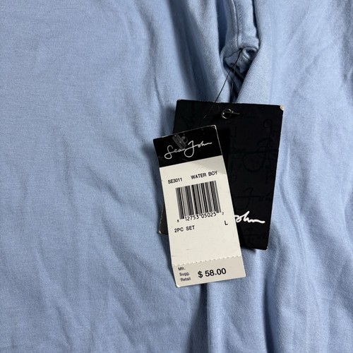 Vintage Sean John Men’s L Blue Track Suit 2 Piece Sweatshirt and Pants New#3663 - Picture 3 of 21