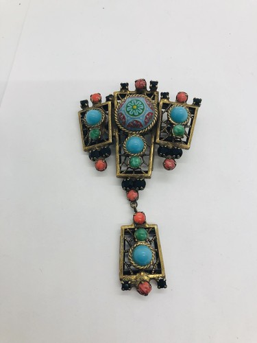 Juliana DeLizza Elster Matriz Marroquí Broche Colgante De Colección  - Imagen 1 de 12