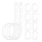  10pcs Plastic White Display Hanger Strips With Holes Space Saving Hangers For