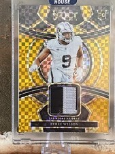2023 Select Rookie Swatch Gold Prizm Tyree Wilson RC 1/10 Raiders