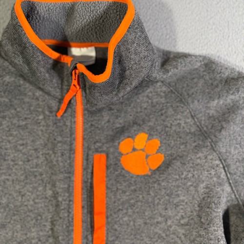 Columbia NCAA Clemson Tigers graue Fleecejacke Herren Größe Medium 1/4-Reißverschluss - Bild 2 von 6