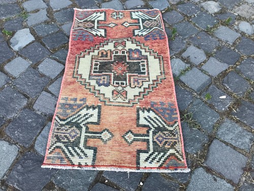 Oushak Decorative Boho Bedroom Kitchen Farmhouse Carpet, Turkish Rug1,3 x 2,4 ft - Picture 5 of 10
