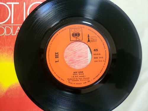 T. REX SOLID HOT LOVE VINYL 45 FRANCE FRENCH IMPORT PS 7 INCH MARC BOLIN VINYL - Picture 3 of 3