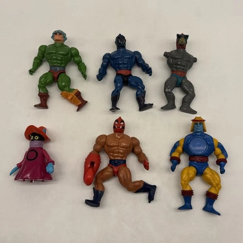Vintage MOTU He-Man Six (6) Action Figure For Parts Lot!