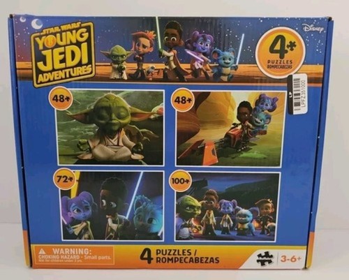 Star Wars Young Jedi Adventures Paquete de 4 rompecabezas 48 piezas y 72 piezas y 100 piezas Buffal - Imagen 1 de 8
