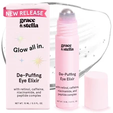 Grace & Stella under Eye Brightener Roller - Airplane Travel Essentials - Travel