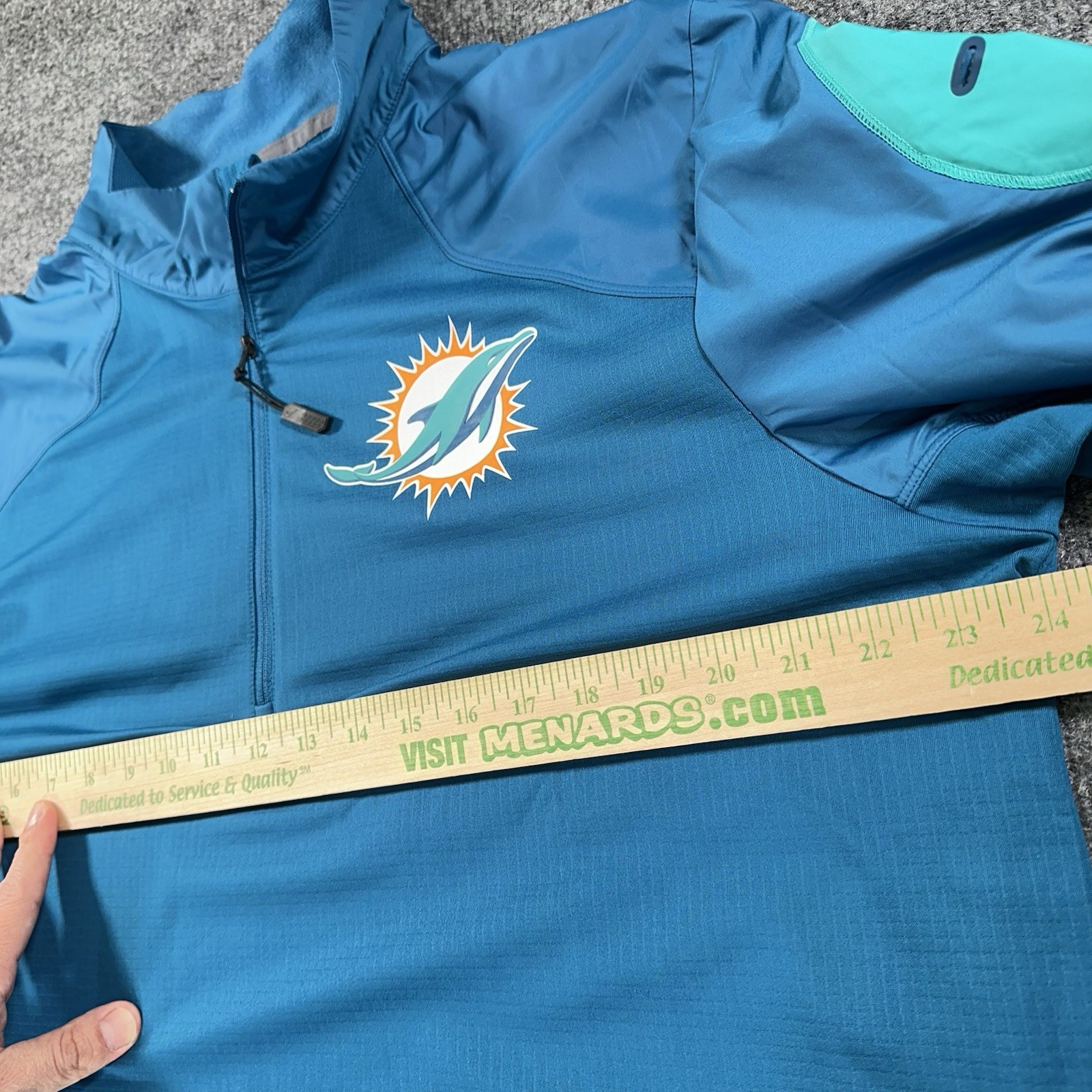 SACAI X NIKE Miami Dolphins Nike ONField Jacket Uomo Large 1 4 Zip NFL Jim Arthur Tag Pullover