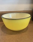 Yellow Fire King Bowl With Black Edge