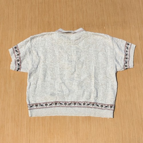 Polo vintage classica blu maglia uccellini uccellino ricamata donna grande - Foto 4 di 6