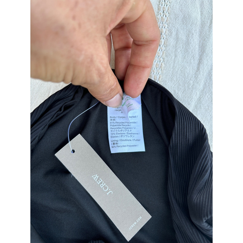 Parte inferior de bikini acanalada negra J.Crew nueva con etiquetas, talla L - Imagen 7 de 7